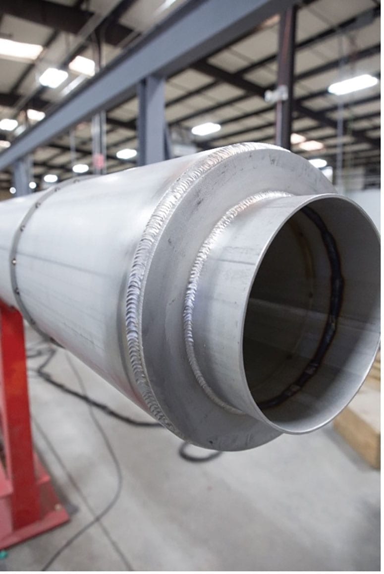 XL bore vacuum jacketed piping from Acme